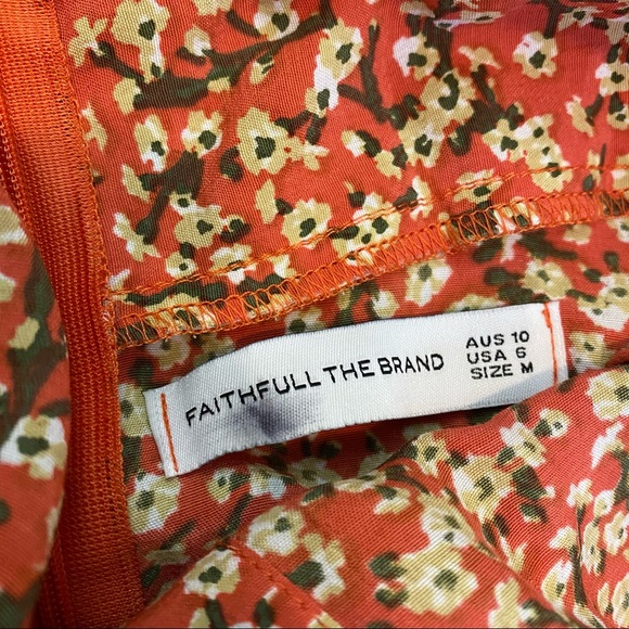 Faithfull the Brand St. Lucia Dress in Blossom Village Pink Floral Back Cut Out - Picture 13 of 15